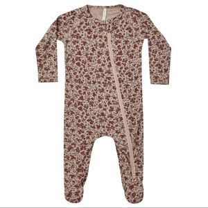 Rylee + Cru Floral One Piece in Brown and Cream